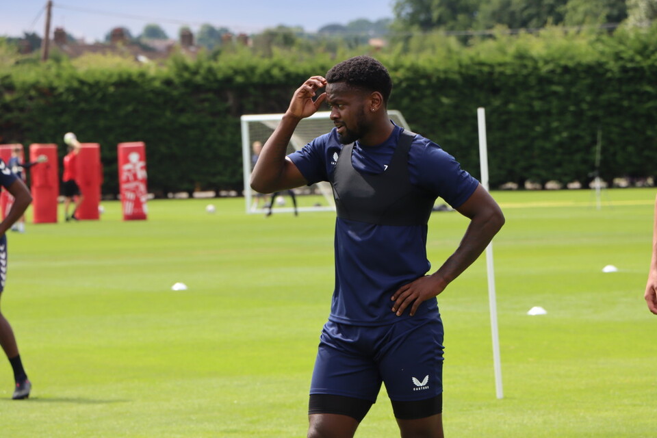 Diallang Jaiyesimi in pre-season training