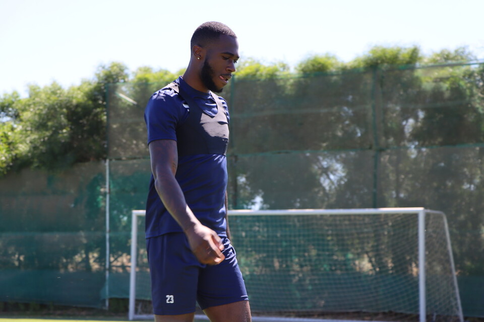 Corey Blackett-Taylor pictured during pre-season training