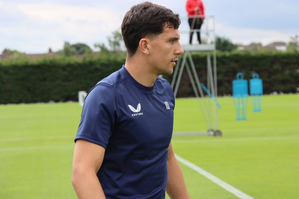 Albie Morgan in pre-season training