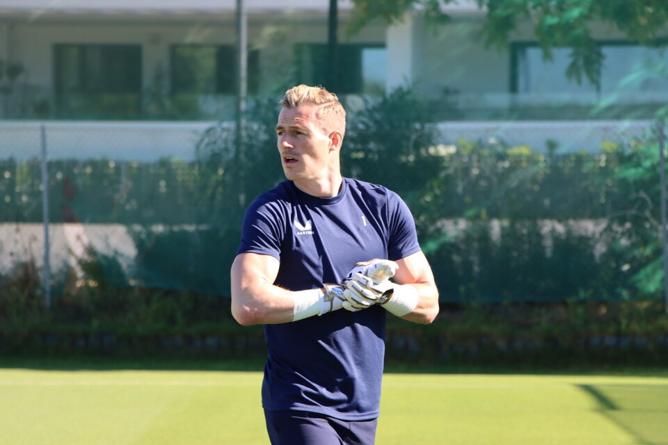 Craig MacGillivray looks on during pre-season training