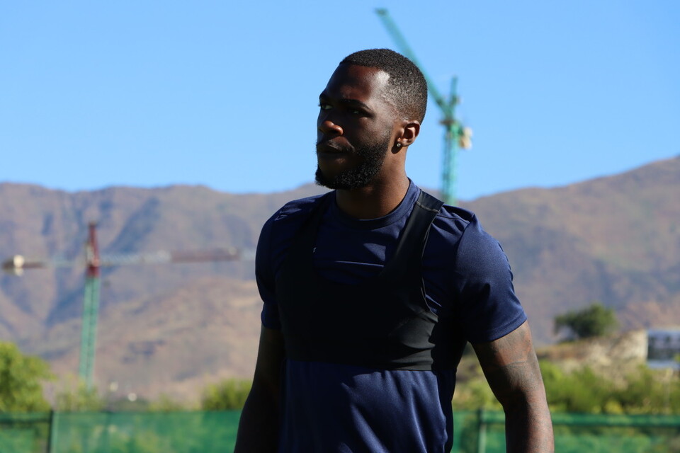 Corey Blackett-Taylor pictured during pre-season training