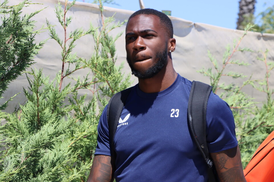 Corey Blackett-Taylor walks back to the team's hotel