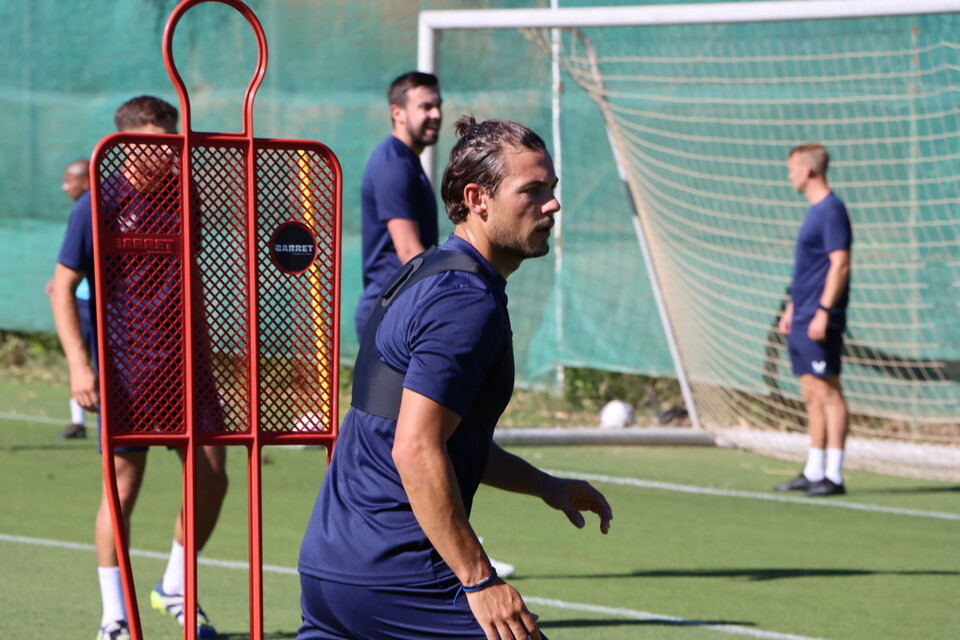 Jake Forster-Caskey in action during Charlton's pre-season training camp