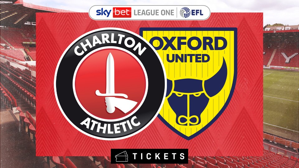 Get your tickets for Saturday's game against Oxford United in SE7