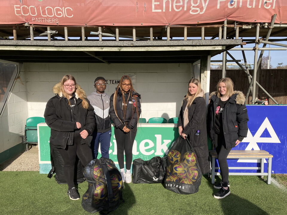 Bexley volunteers with bags of balls