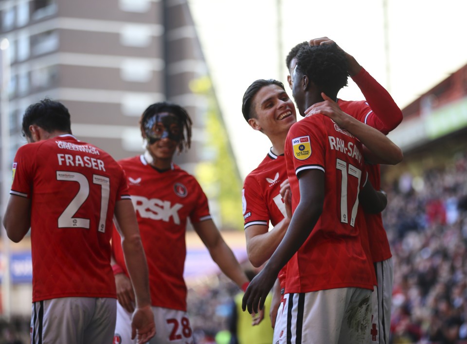 Jes Rak-Sakyi celebrates his 15th goal of the season