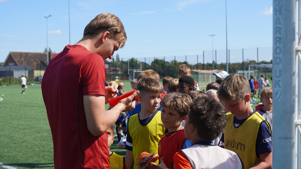 Ashley meeting some young participants