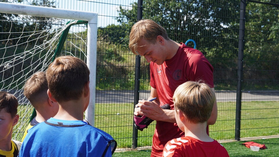 Ashley meeting some young participants