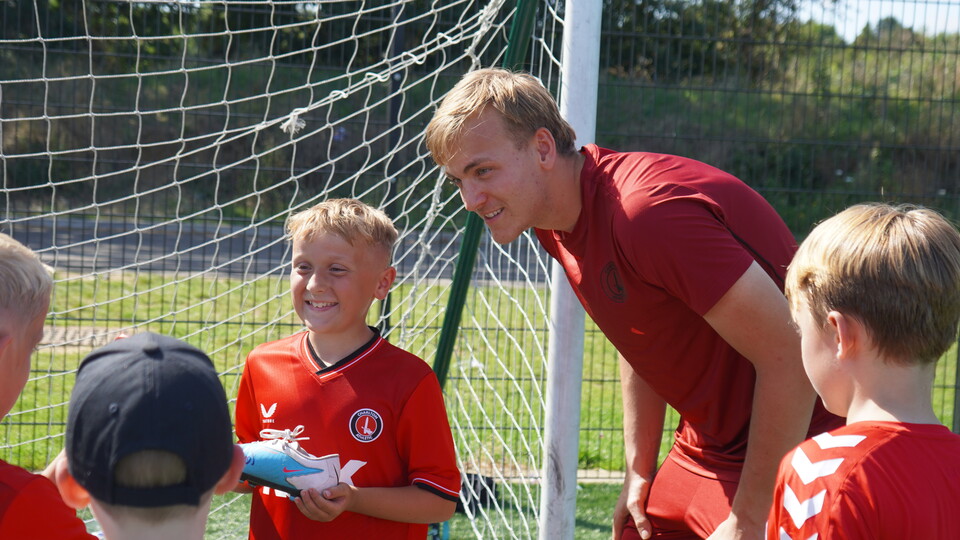 Ashley meeting some young participants