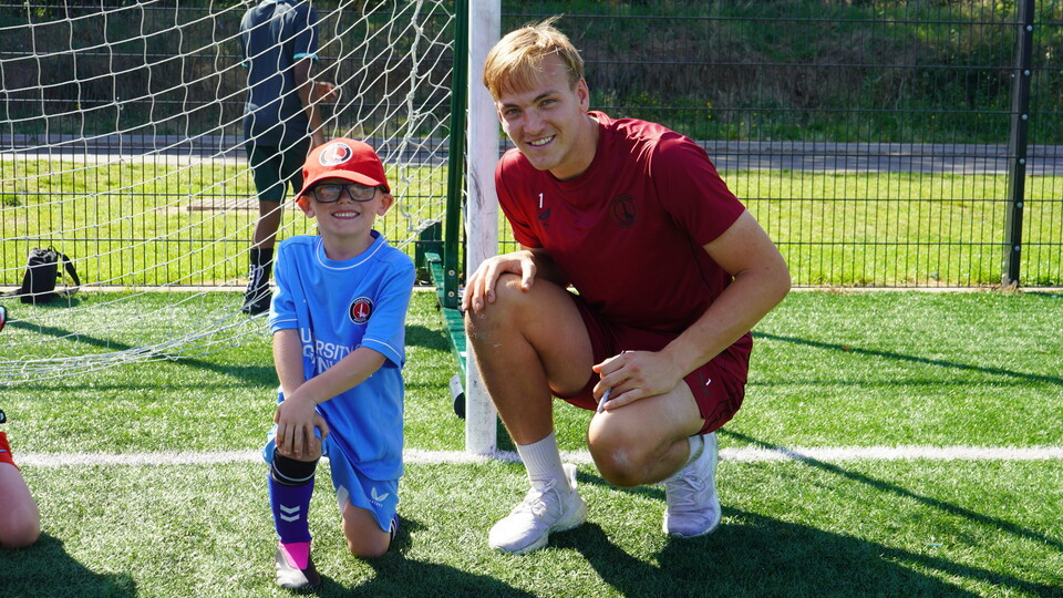 Ashley meeting a young fan