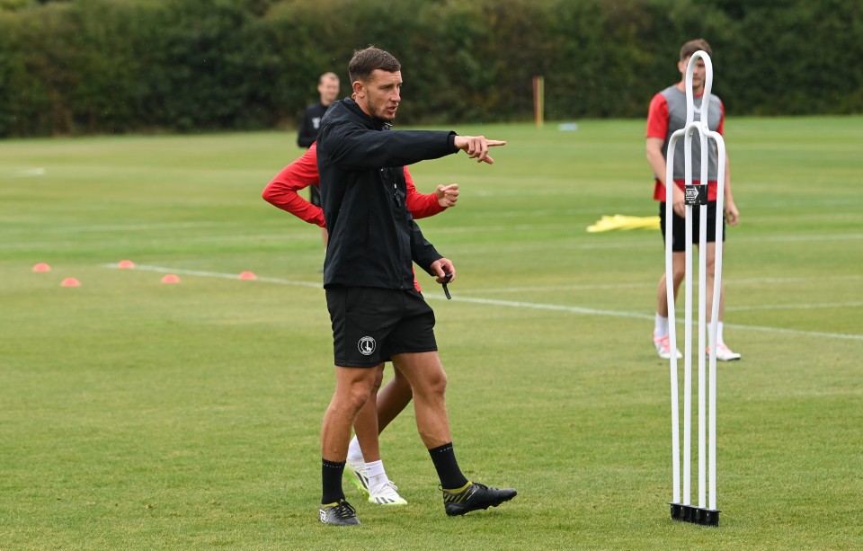 Charlton players training on August 31st