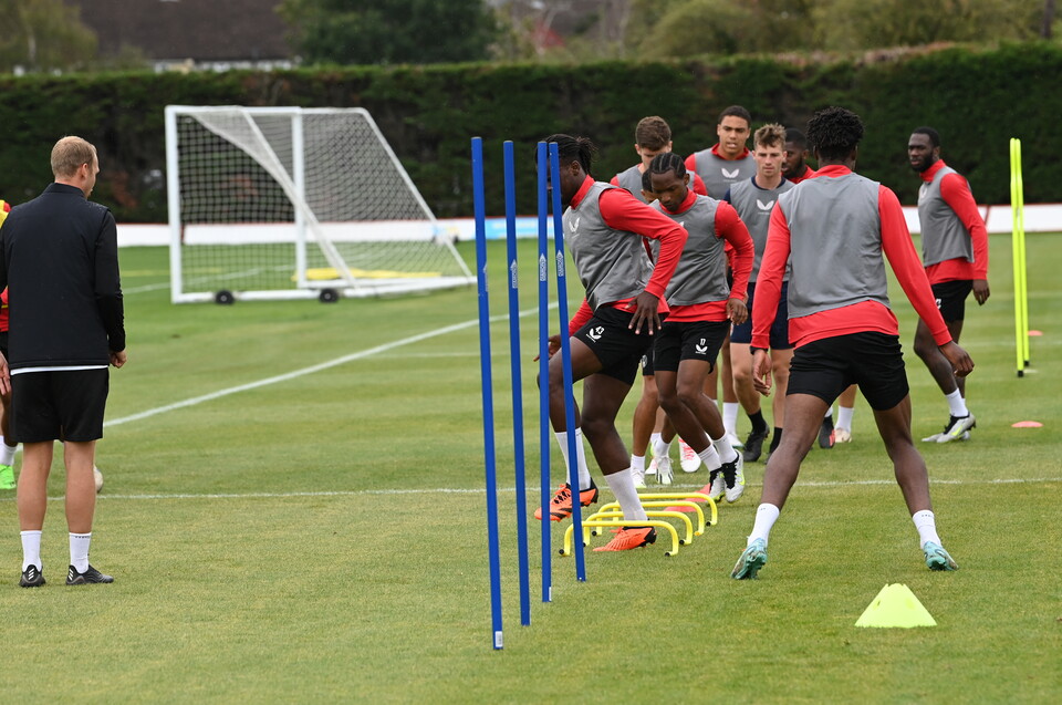 Charlton players training on August 31st