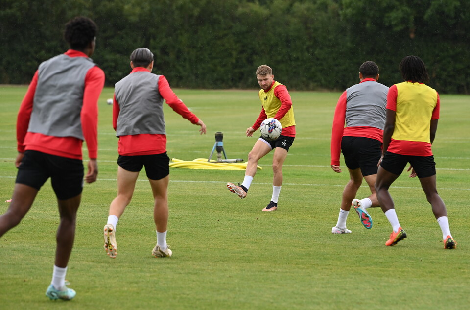 Charlton players training on August 31st