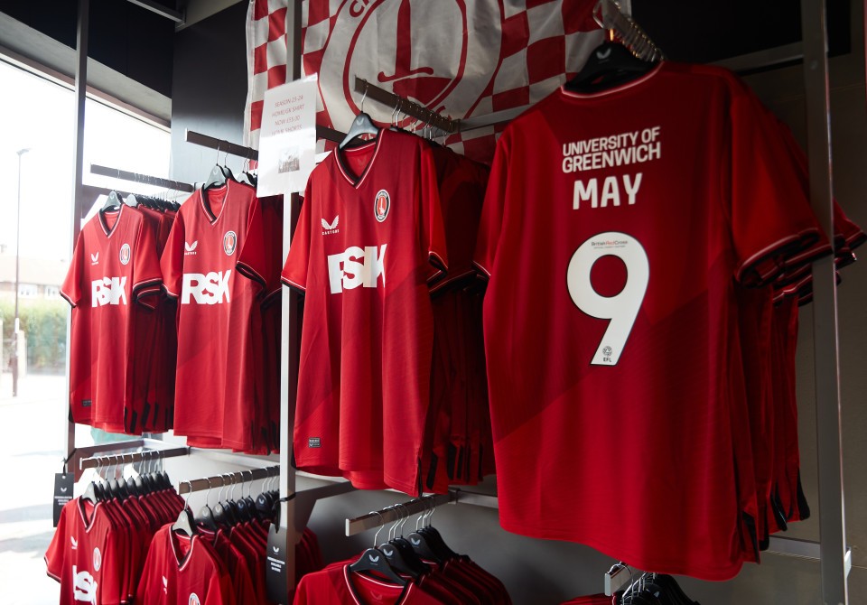 Alfie May's shirt on sale in the club shop