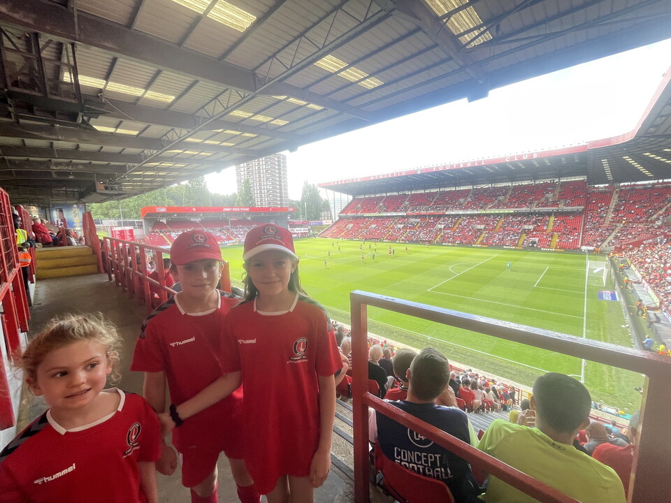 Young fans in the stadium