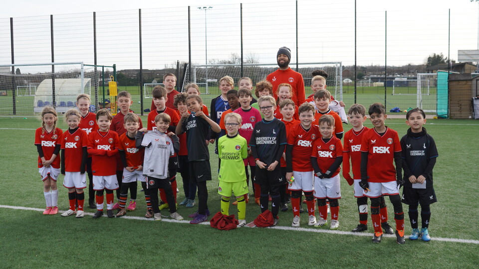 Michael Hector with young people from CACT's holiday course