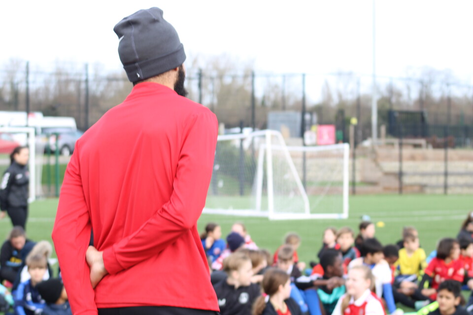 Michael Hector with young people from CACT's holiday course