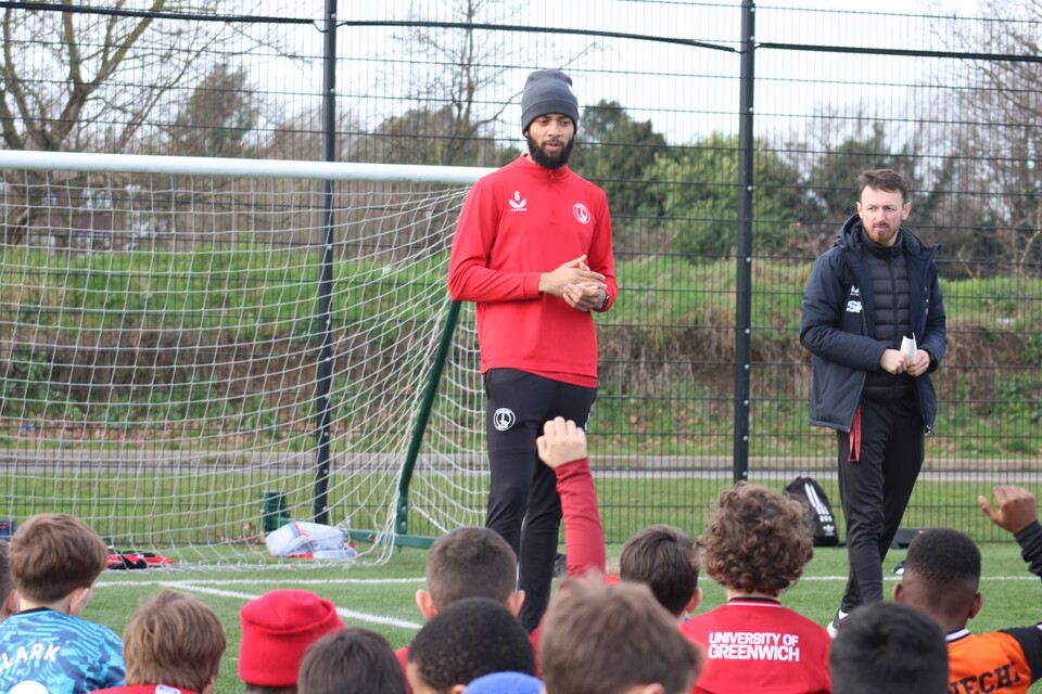 Michael Hector with young people from CACT's holiday course