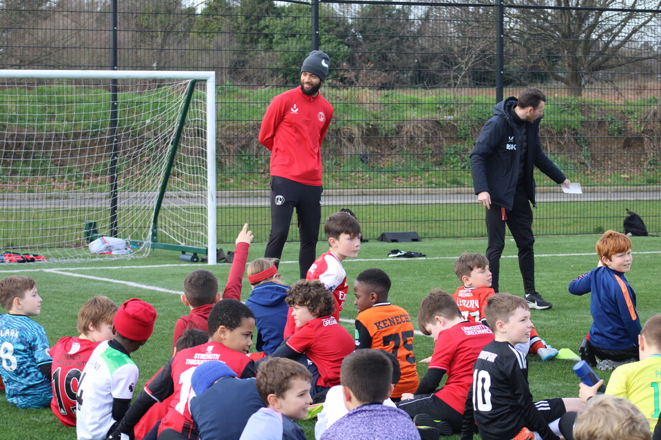 Michael Hector with young people from CACT's holiday course