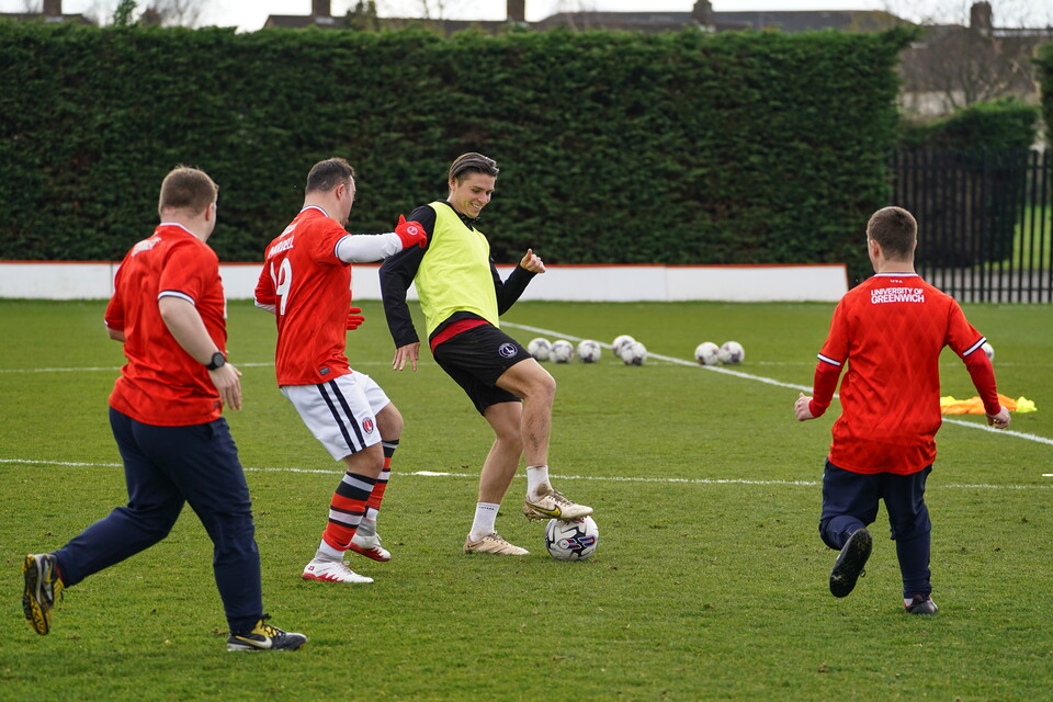 Upbeats meet men's first team