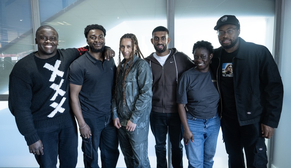 Moderator Ope Oduwole with speakers Tosin Gbaja, Maya Bruney, Subomi Odanye and Chaj Arunasalam during the Different Pathways event at The Valley, London.