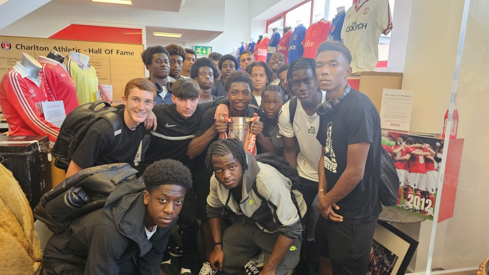 Charlton U18s visiting the Charlton Athletic Museum