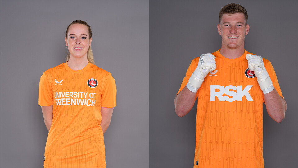 Will Mannion and Jessica Gray in the 2024/25 third kit.