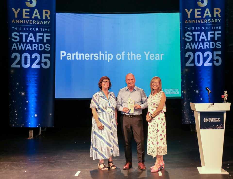 Charlton receiving University of Greenwich award