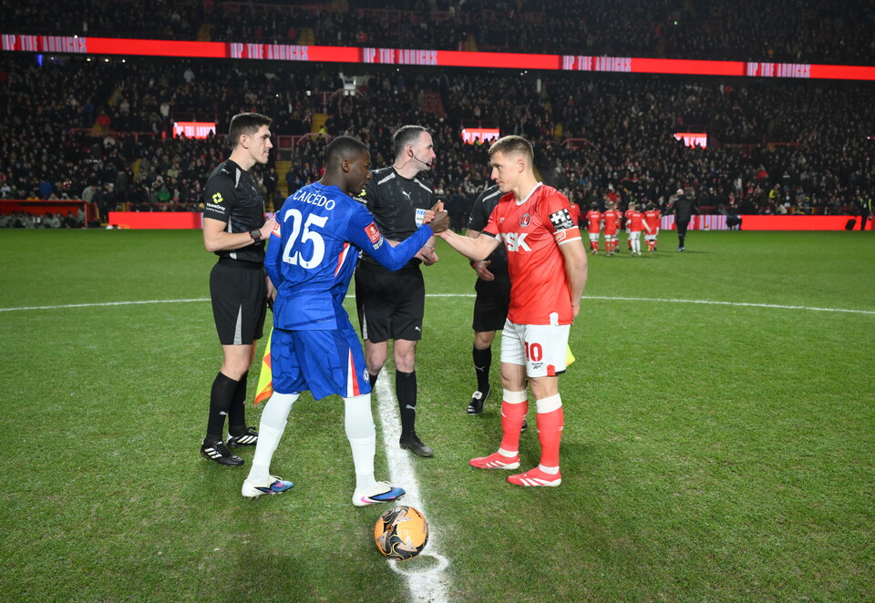 Captains shake hands