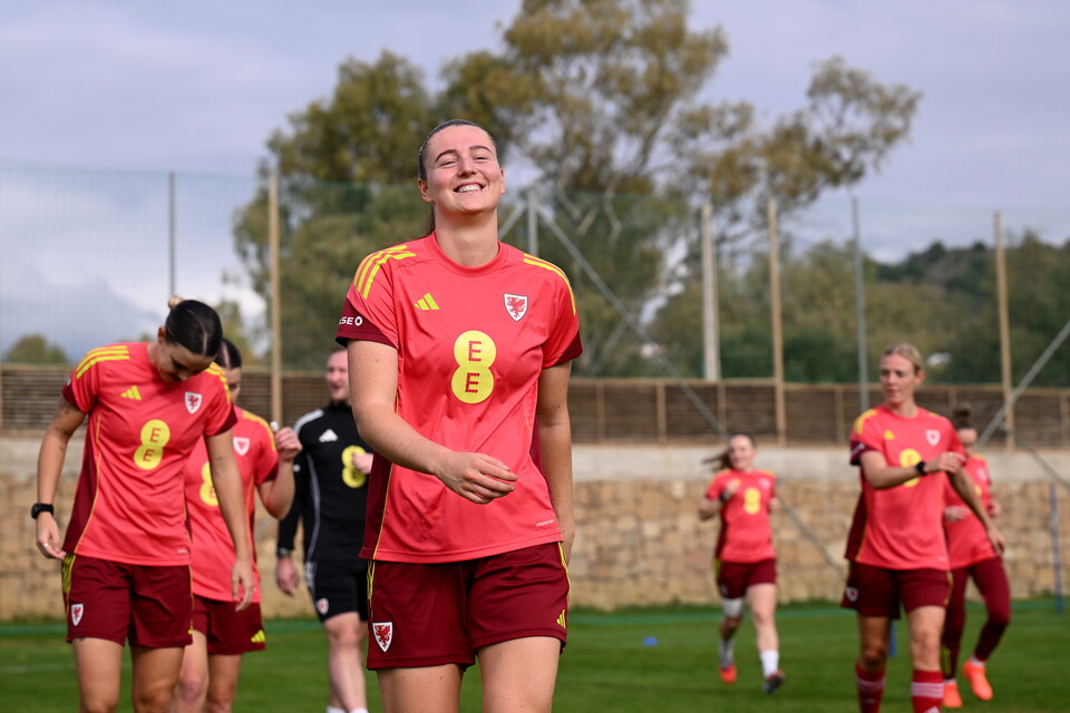 Mia Ross in Wales training