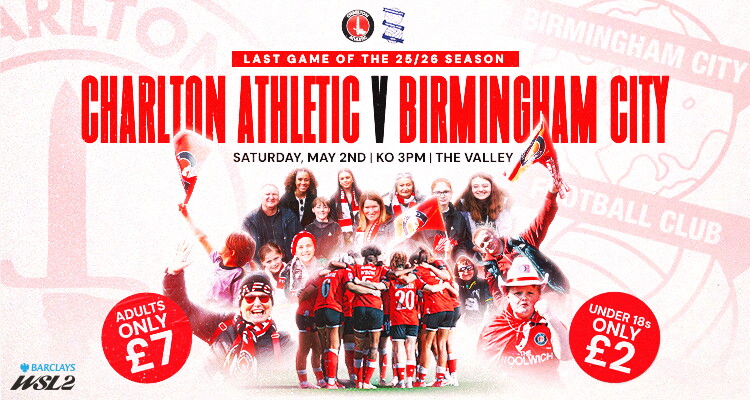Charlton vs Birmingham City banner