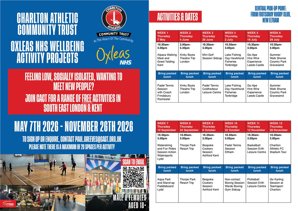 Oxleas NHS timetable