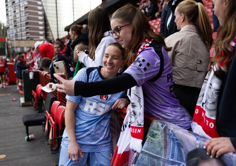 Sophie Whitehouse in stands
