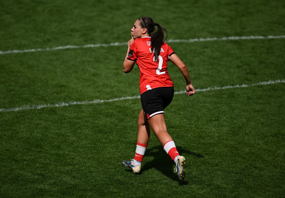 Ellie Mason after scoing penalty