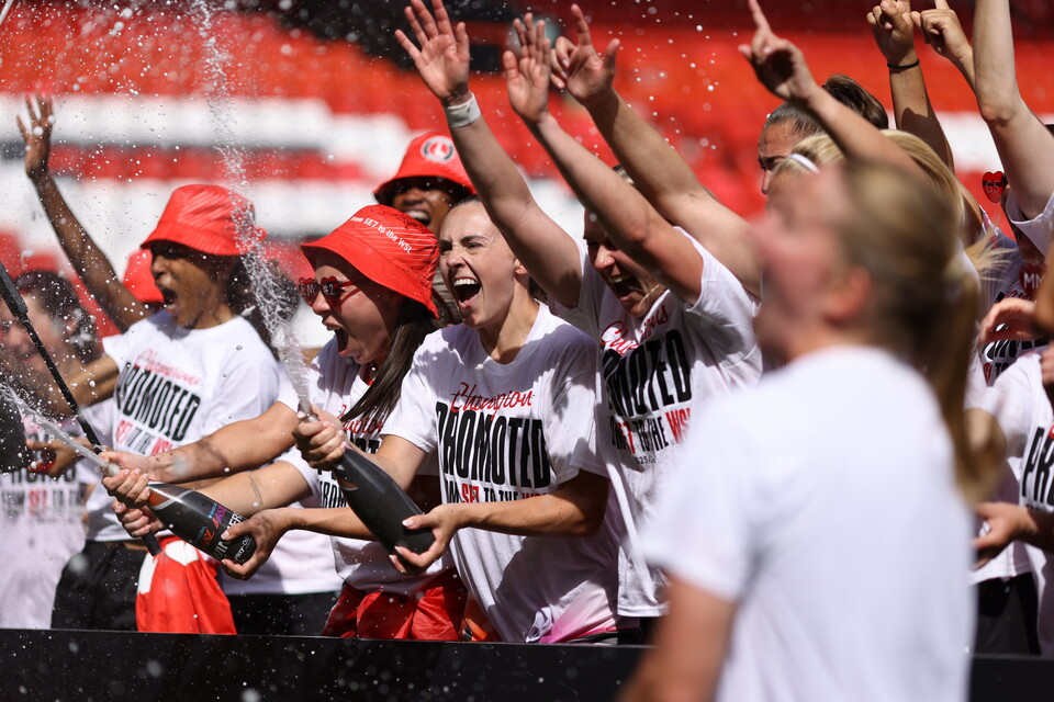 Team celebrating win