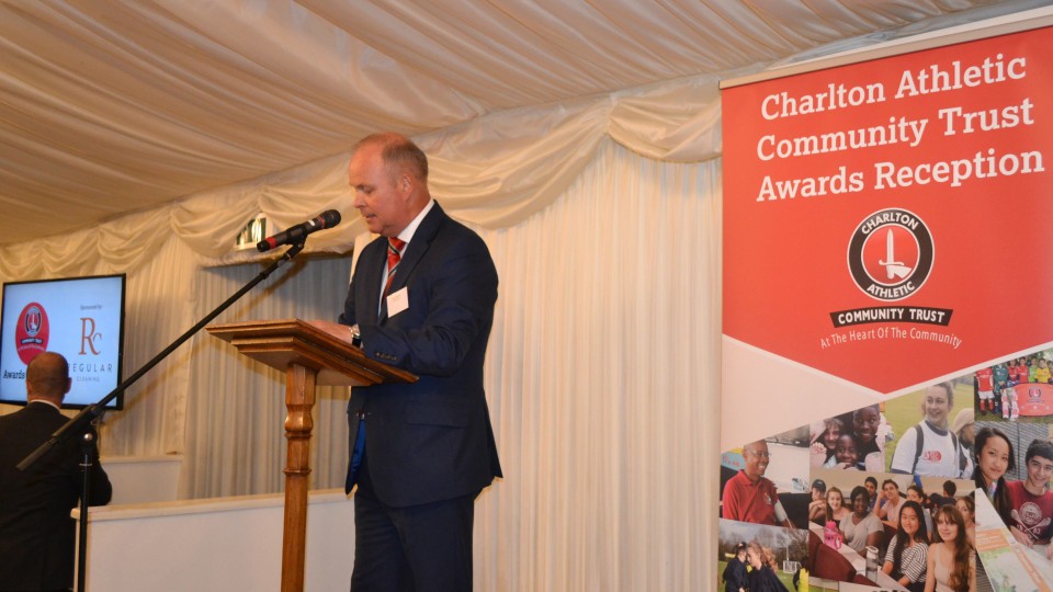 Image of Steve Sutherland presenting at the CACT Awards in 2019