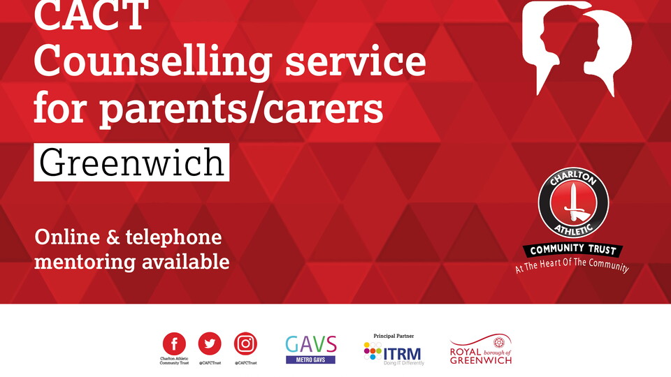 Poster for CACT's counselling services in Greenwich