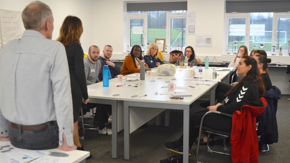 Staff members at motivational interview training