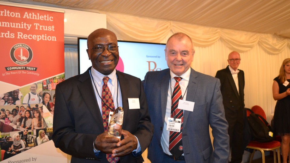 Emile Allen at the 2019 CACT Awards with Keith Peacock