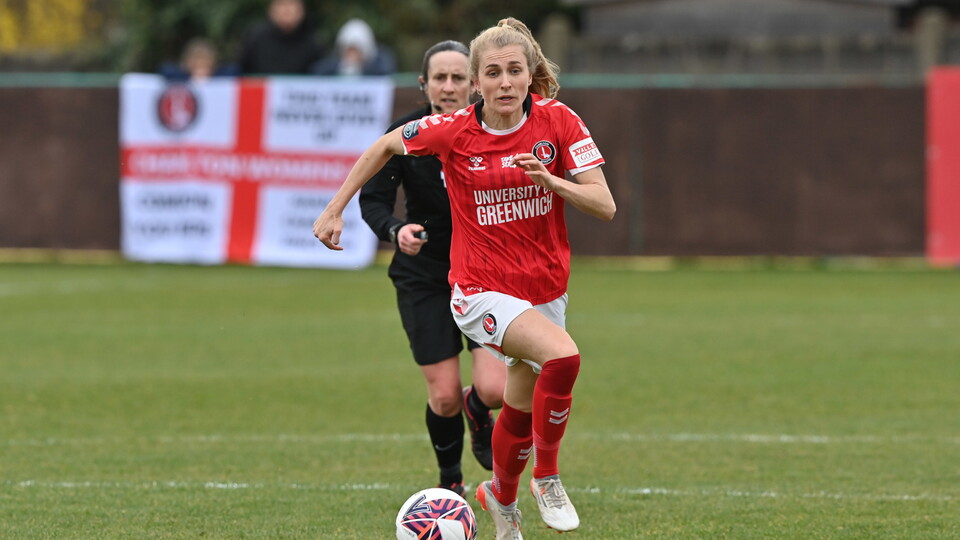 Emma Follis in possession for the Addicks at The Oakwood