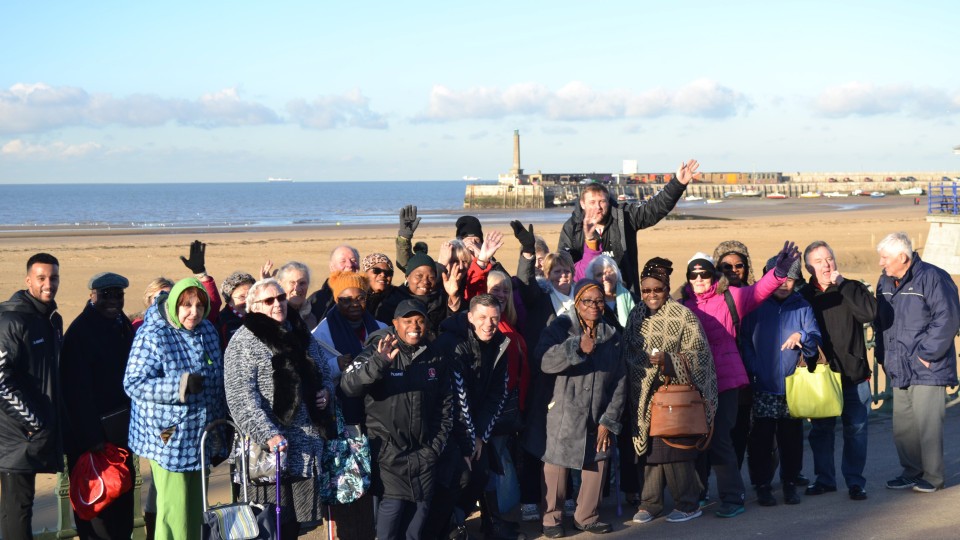 Extra Time participants on a day out