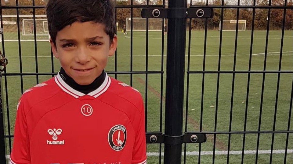 Portrait of Kairo Sage in Charlton kit