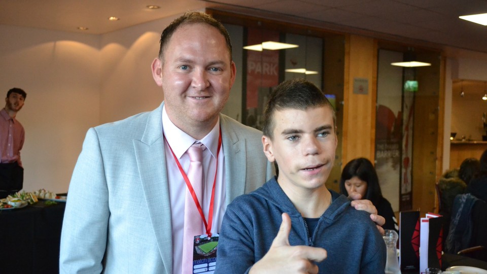 Image of Robbie with Cllr Danny Thorpe