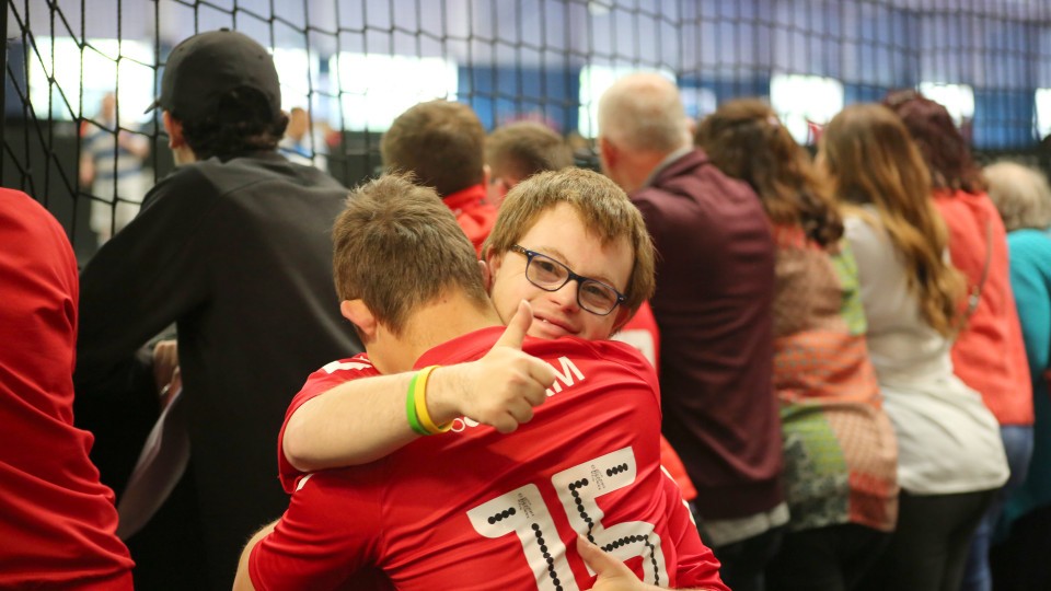 Two members of the Upbeats 