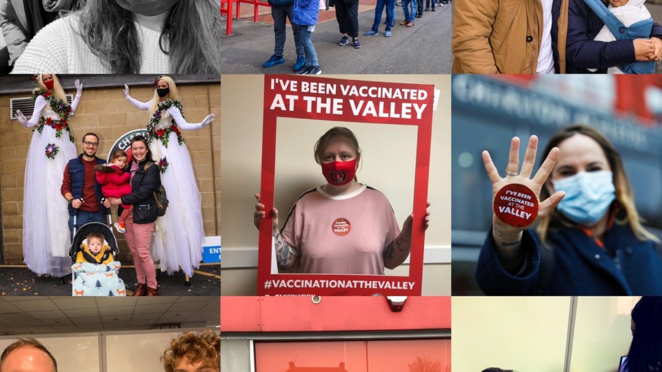 Members of the public who got their vaccination at The Valley