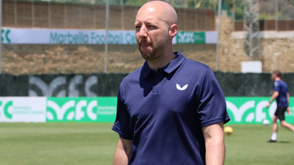 Charlton Manager Ben Garner at the Marbella Football Center