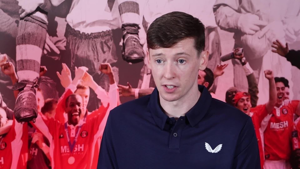 Conor McGrandles during an exclusive interview with CharltonTV