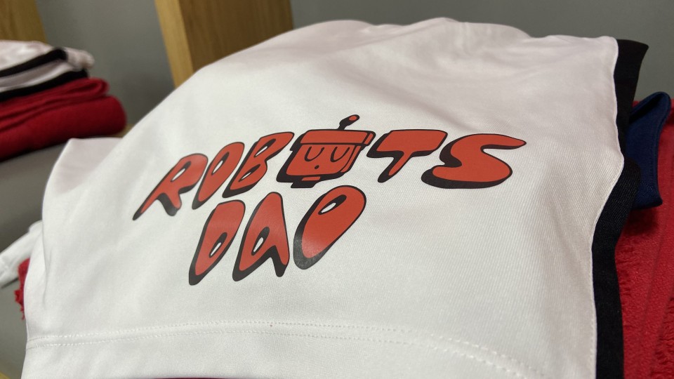 Generous Robots logo on the club's shorts