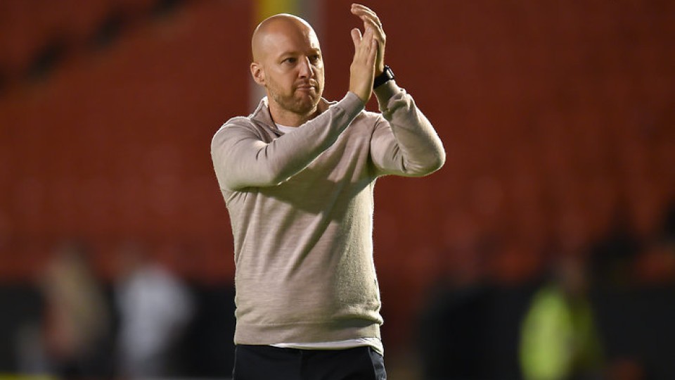 Garner clapping fans at Walsall