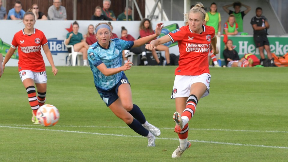 Emma Follis strikes at goal